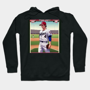 Vintage Baseball Pitcher Poster Hoodie